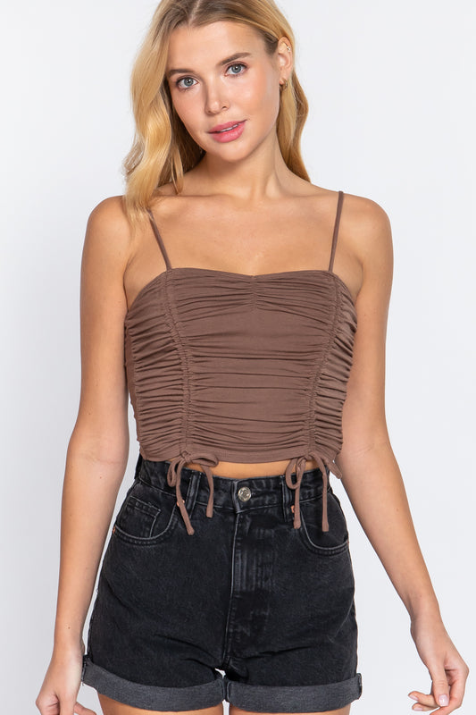 Ruched Side Shirring Cami Top