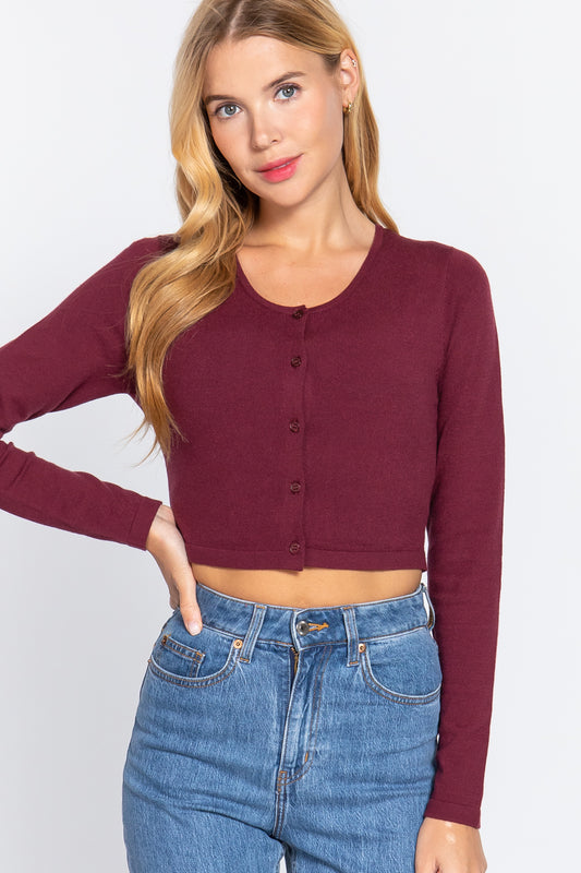 Long Slv Round Neck Viscose Sweater