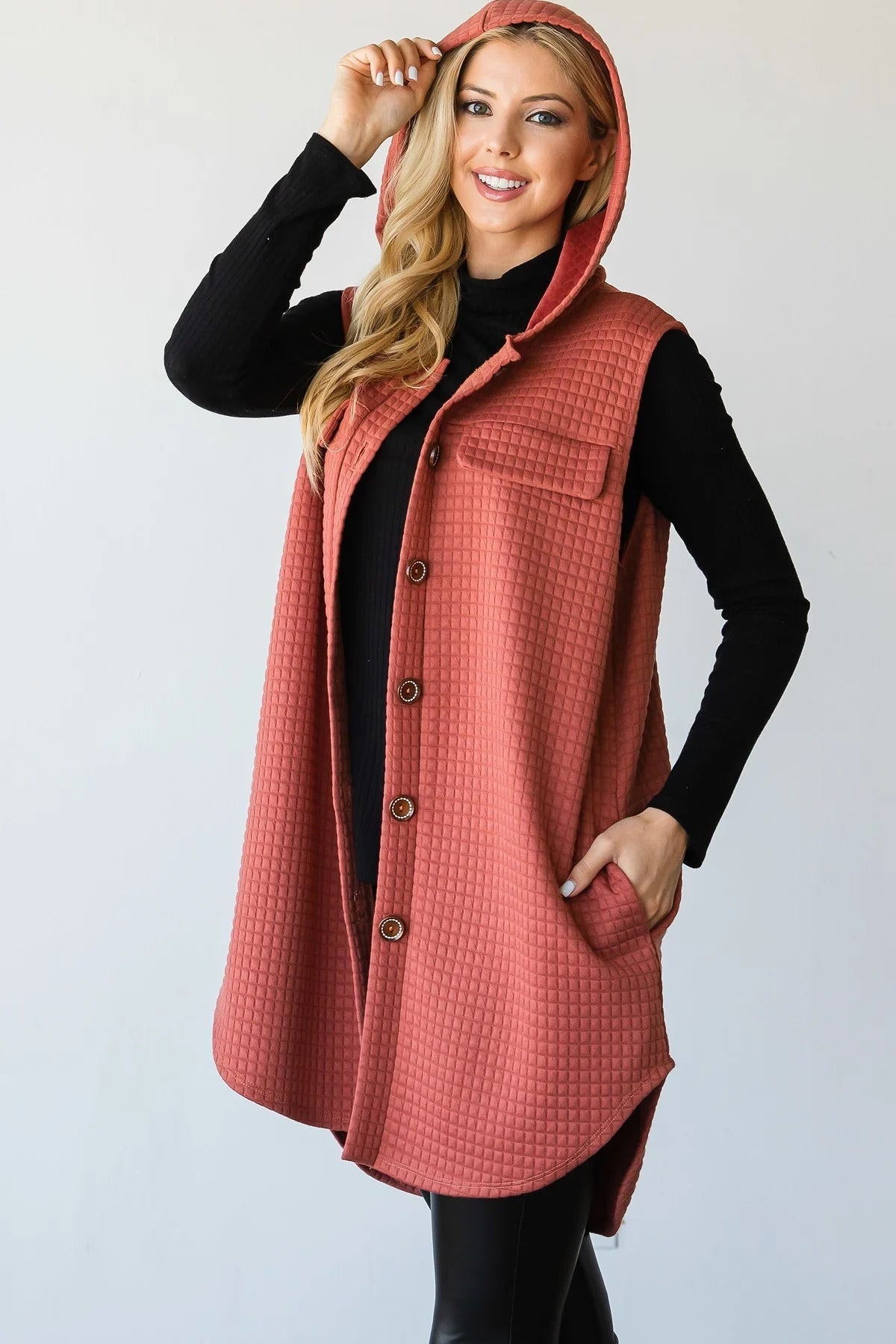 Vest-inspired Jacket With A Collared Neckline