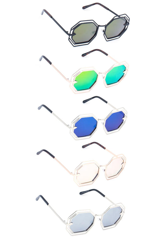 Fashion Modern Design Octagon Shape Sunglasses