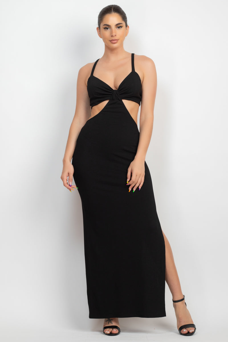 Cutouts Side Slit Maxi Dress