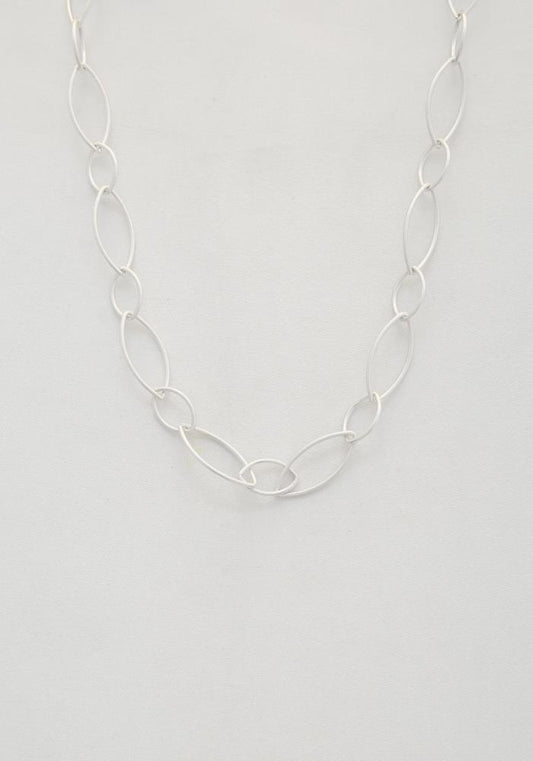 Oval Link Metal Necklace