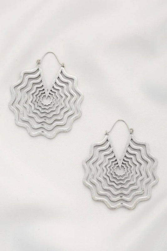 Spider Web Shape Metal Dangle Earring