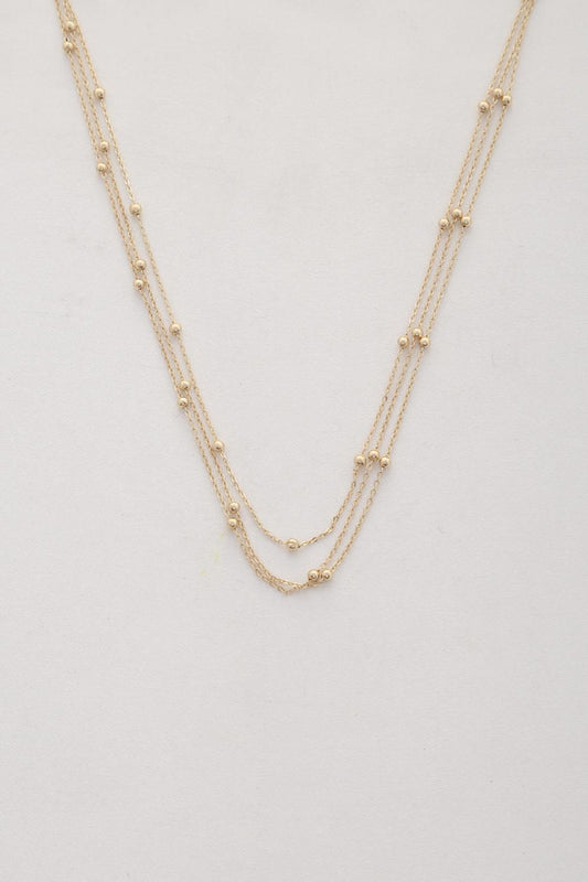 Ball Bead Chain Layered Necklace