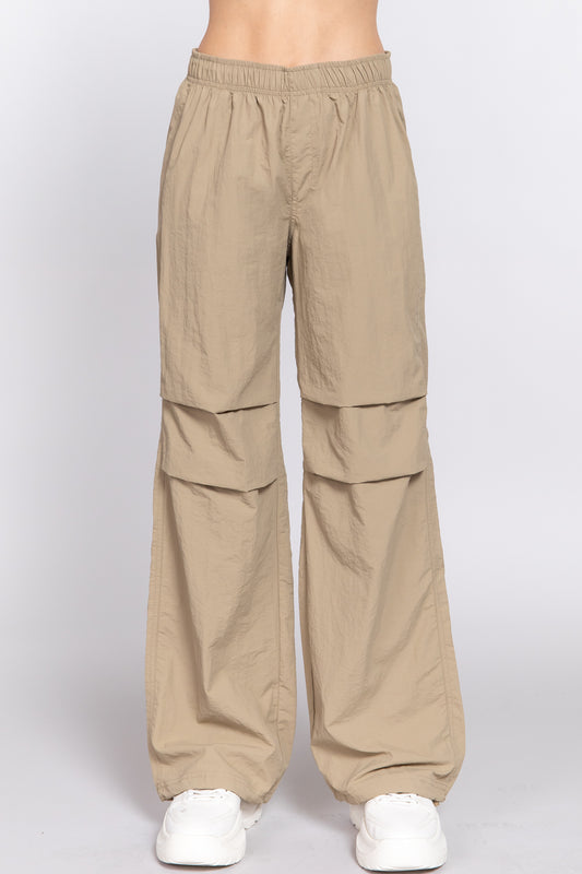 Waist Elastic Parachute Pants