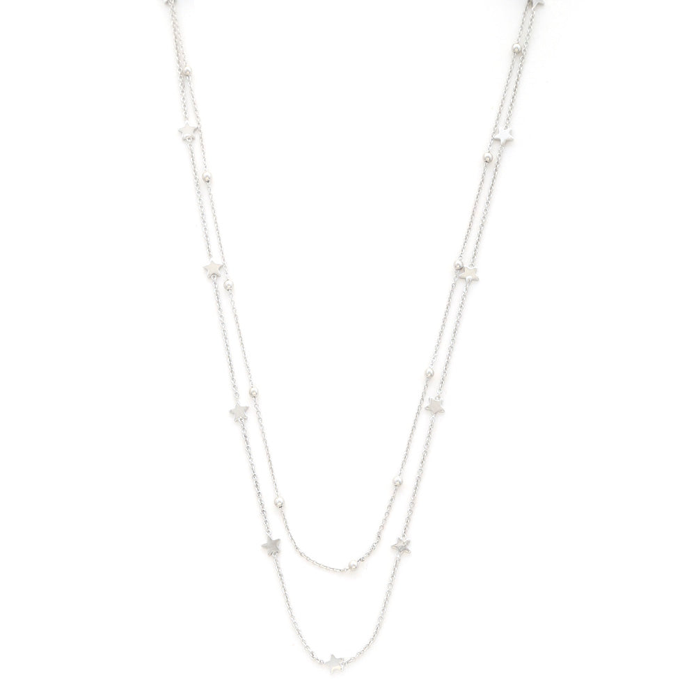 Dainty Star Charm Beaded Layered Necklace